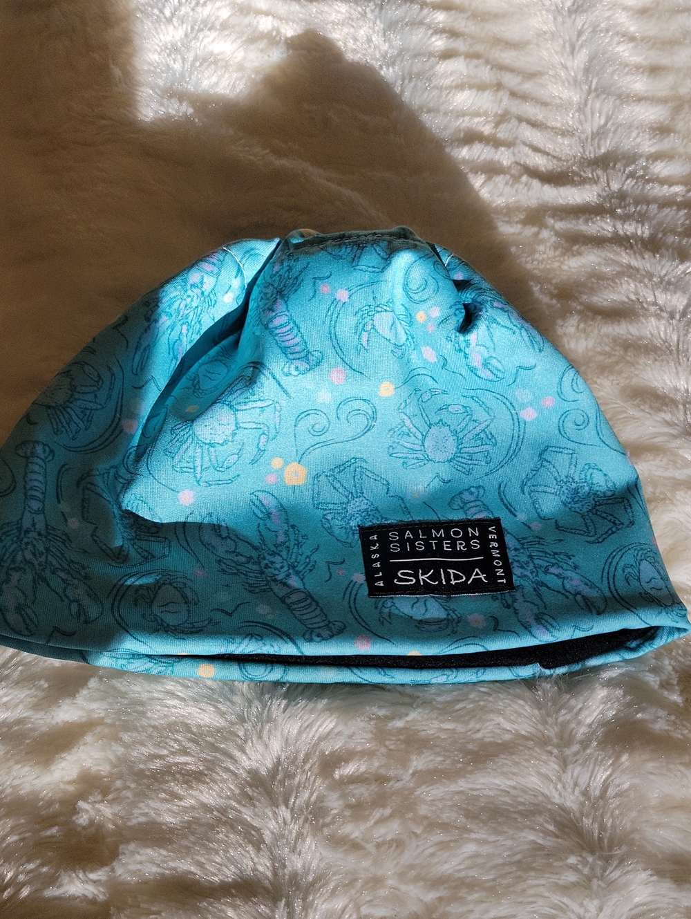 Skida x Salmon Sisters Teal Beanie